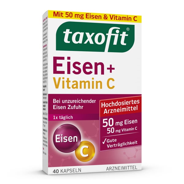 Taxofit Eisen+vitamin C Kapseln 40 St