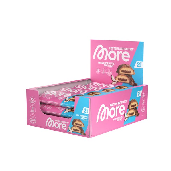 More Nutrition Protein Satisbites 12 x White Hazelnut Nougat 2 St