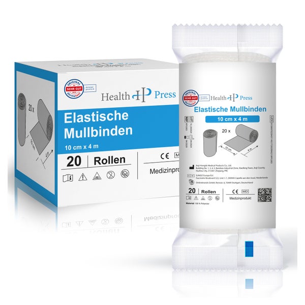 Health Press® Mullbinden Elastisch 10cm x 4m 20 St 20 St