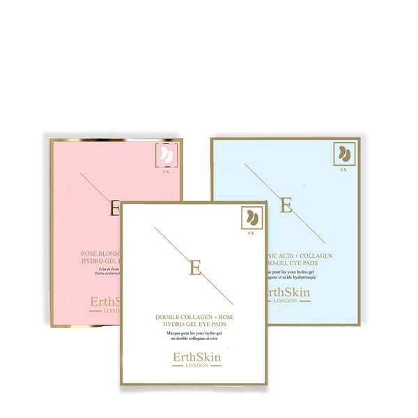 Rosenblüten Augenpads + Doppelkollagen Augenpads + Hydrogel Augenpads Set 1 St