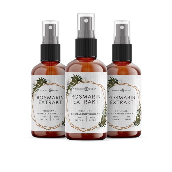 Nordic Pure Rosmarinextrakt (Rosmarinhydrolat) 3x100 ml