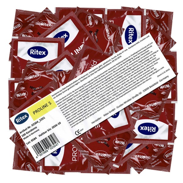 ProLine S schlanke Passform ohne Latexgeruch 100 Kondome (100 Kondome) 100 St
