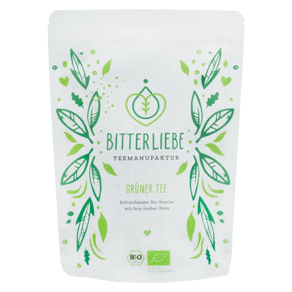 BitterLiebe Kräutertee lose 100g mit der Kraft der Bitterstoffe - Bitterkräuter, Löwenzahn, Tausendgüldenkraut, Fenchel, Pfefferminz - ca. 60 Tassen - Bittertropfen als Tee 1x 100 g