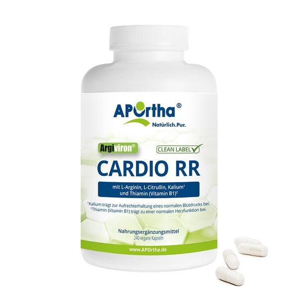 APOrtha® Argiviron® Cardio RR L-Arginin + L-Citrullin + Kalium + B1 - vegane Kapseln 240 St