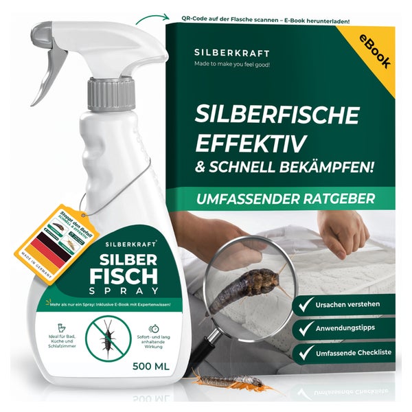 SILBERKRAFT Anti-Silberfischspray inkl. E-Book 500 ml
