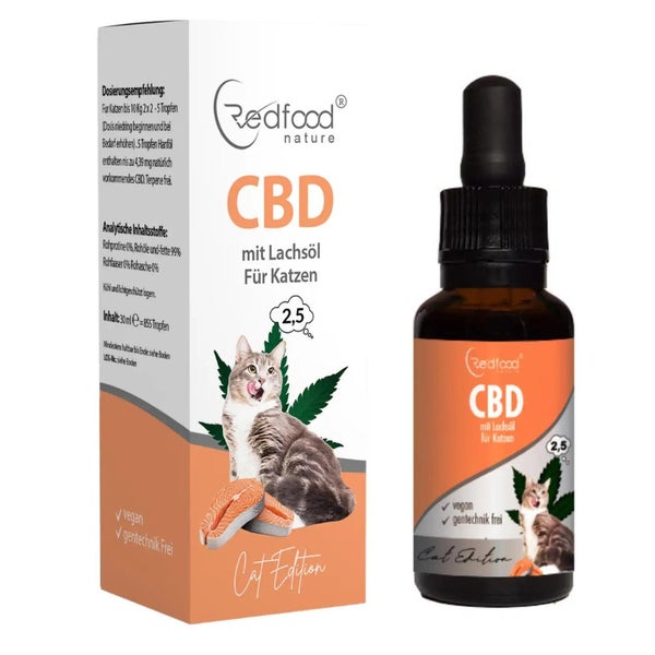 CBD Öl für Katzen mit Lachsöl 2,5% 10 ml