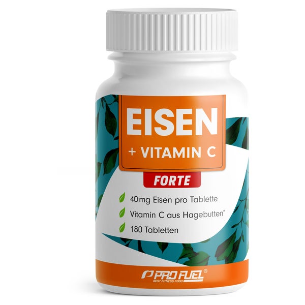 ProFuel - EISEN Tabletten 40mg + natürl. Vitamin C 180 Kaps 180 St