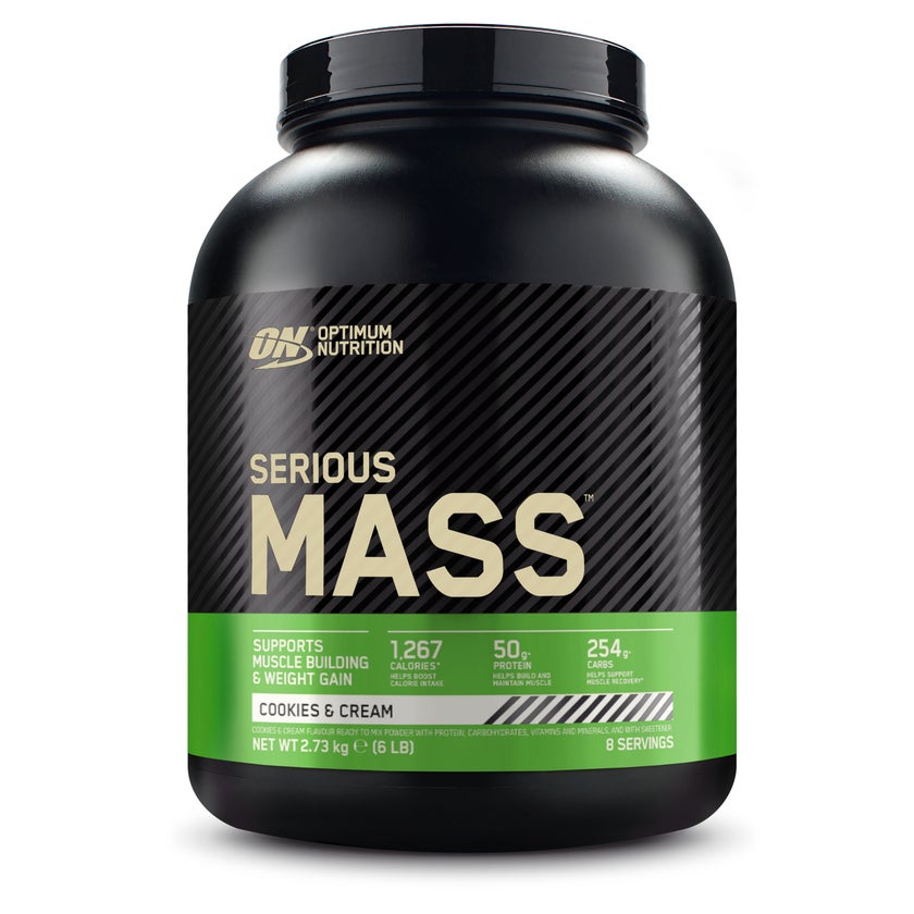 OPTIMUM NUTRITION Serious Mass | Weight Gainer 2730g Dose / Cookies & Cream 3000 g