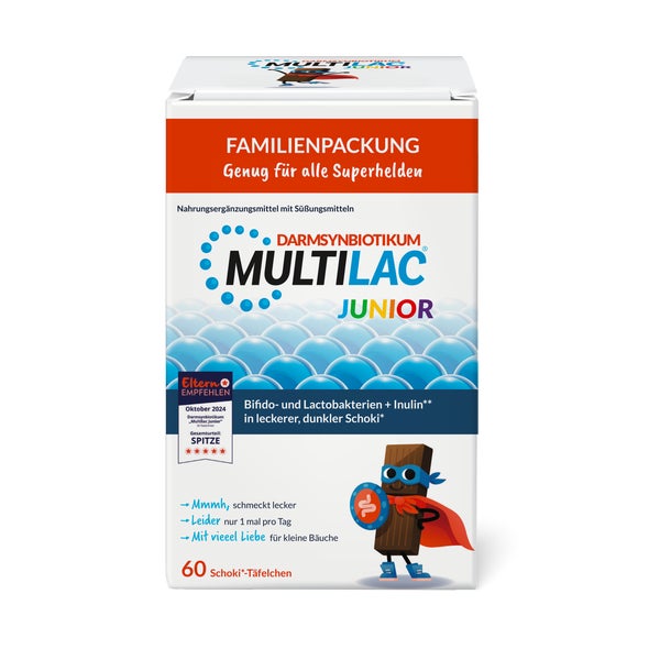 Multilac Darmsynbiotikum Junior Täfelchen 60 St