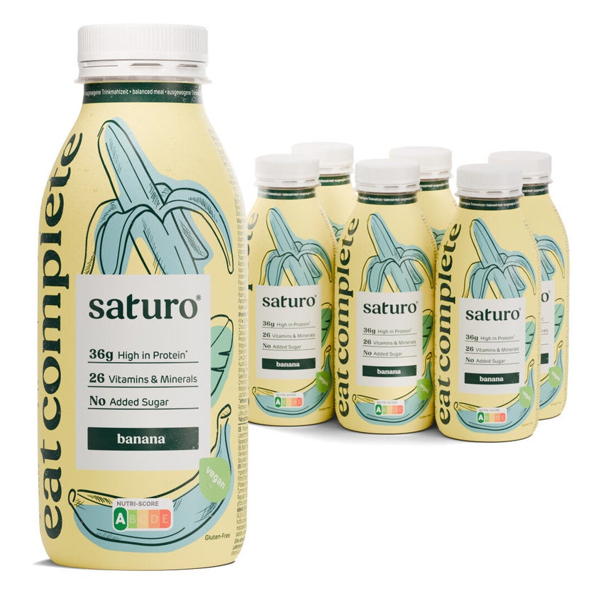 Saturo Trinkmahlzeit Banane | Vegane Astronautennahrung 6 St
