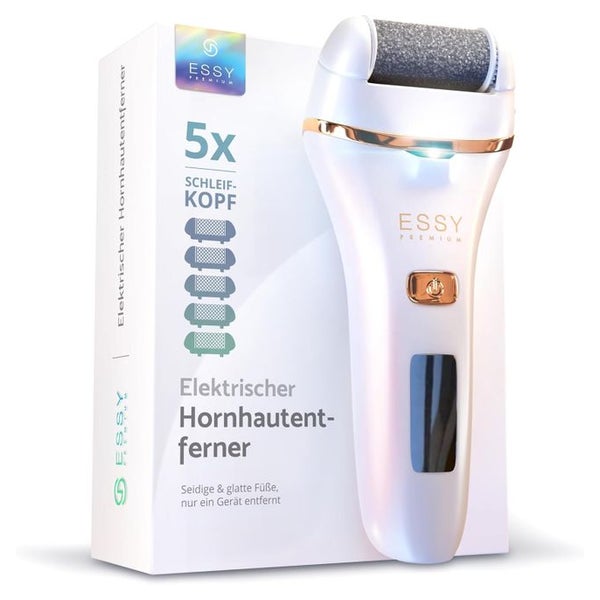 Essy Hornhautentferner Elektrisch mit Ersatzrollen Weiß 1 St