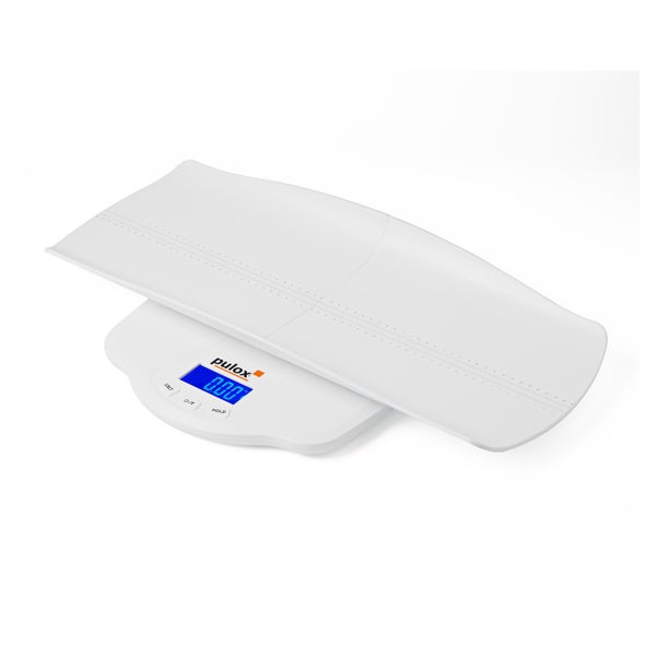 pulox - SF-188 - 2 in 1 digitale Personen- & Babywaage mit abnehmbarer Schale - bis 100 kg - Weiß