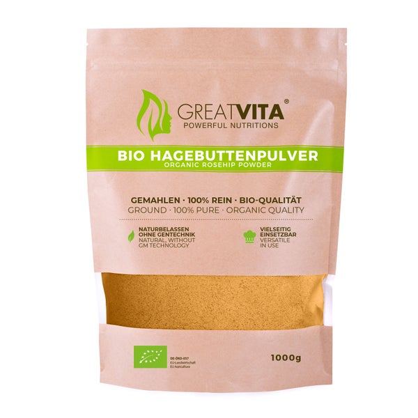 GreatVita Bio Hagebuttenpulver 1000 g