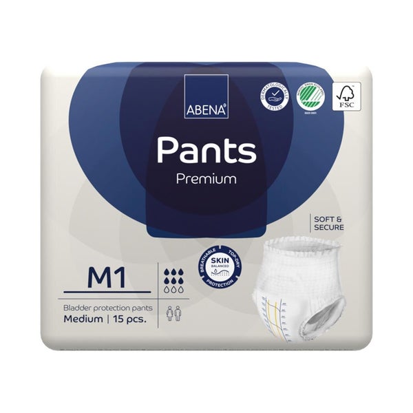 Abena Pants Premium Windelhosen Gr. M1, 1400 ml 15 St