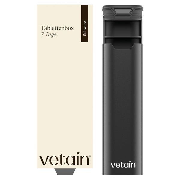 VETAIN Premium Tablettenbox 7 Tage - Aluminiumgehäuse 200 g