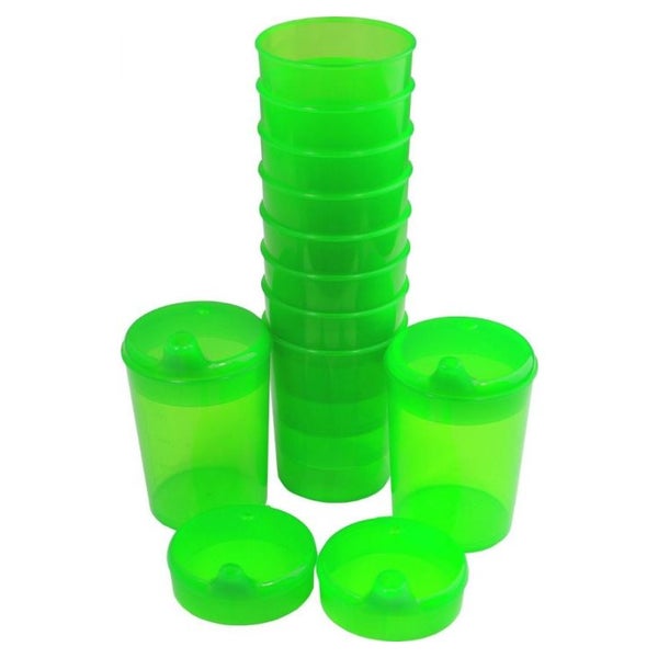 Medi-Inn Schnabelbecher Set 10 Unterteile + 20 Deckel 250 ml grün 1 St