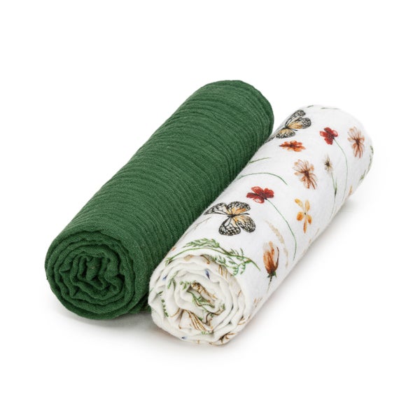 T-TOMI Musselinwindeln Olive meadow 2 St