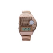 Digitale Armbanduhr großer Sprachknopf Metallzugband rose 1 St