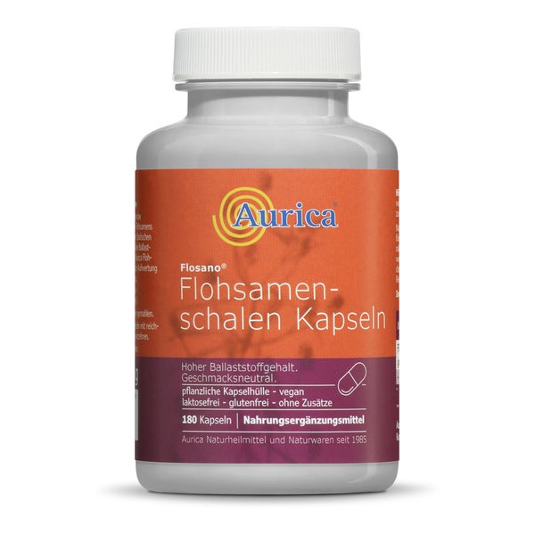 Flohsamenschalen Kapseln Flosano Gemahlen 180 St