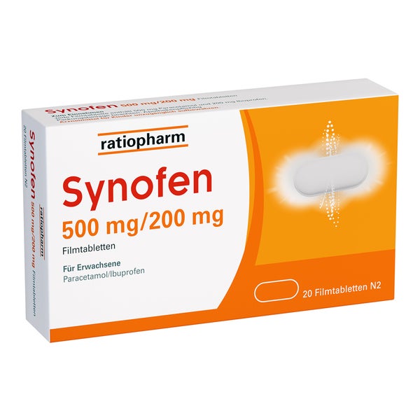Synofen mit Ibuprofen und Paracetamol 20 St