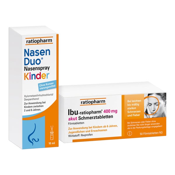 ratiopharm IBU 400 + NasenDuo Kind 1 Set