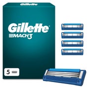 Gillette Mach 3 Turbo Klingen Herren, 5 Original Rasierklingen Ersatzklingen 1 St
