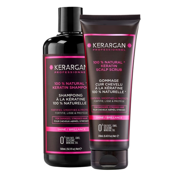 Kerargan - Duo Shampoo und Peeling mit Keratin 750 ml