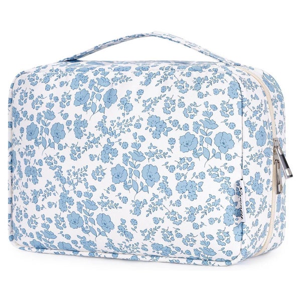 Kulturtasche Damen Groß Kosmetiktasche Aufhängen Kleine Blau 1 St