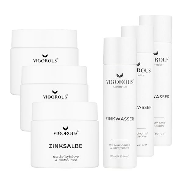 VIGOROUS®Anti Akne Bundle gegen Pickel & Unreinheiten 3 x 180 ml