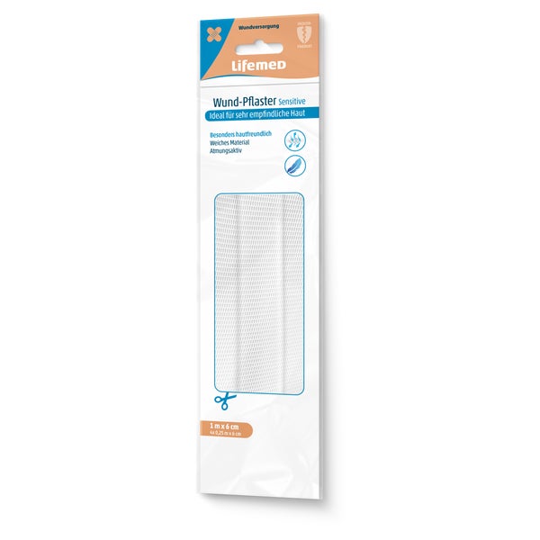 Lifemed Wundpflaster Sensitive 100 X 6 Cm 4X25 cm