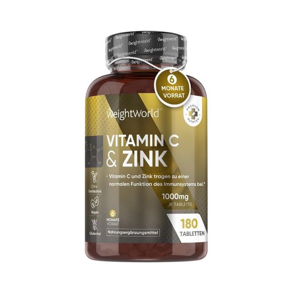 WeightWorld Vitamin C mit Zink Tabletten 180 St