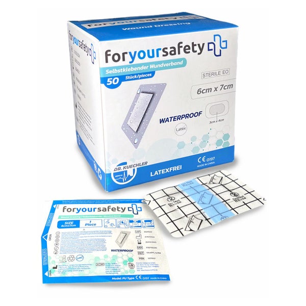 Dr. Kuechler Medical® Wundpflaster 6x7 cm wasserfest 50 St