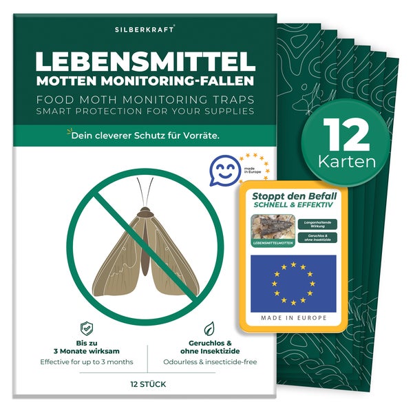 Silberkraft Lebensmittelmottenfallen 12 Fallen 12 St