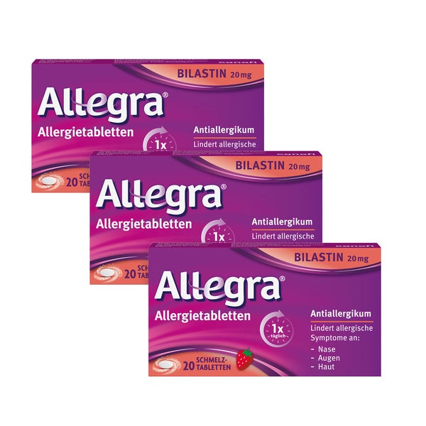Allegra Schmelztabletten Dreierpack 3X20 St