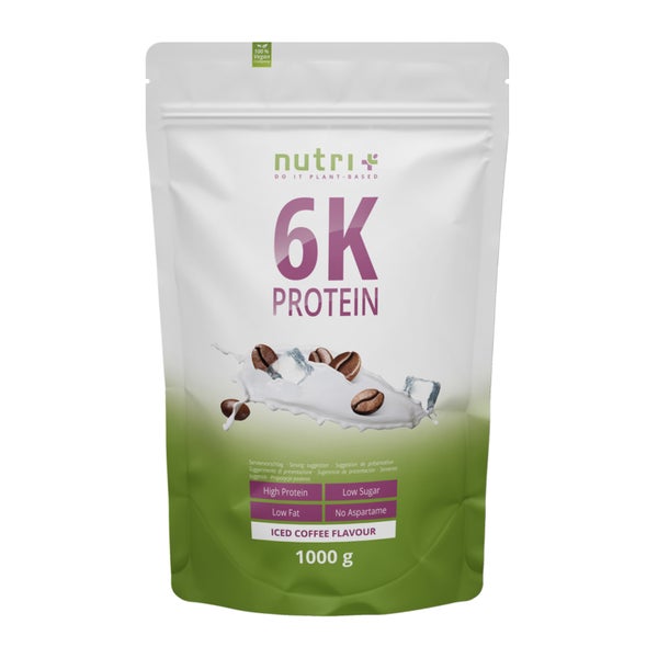 nutri+ 6K Veganes Protein Pulver - Iced Coffee 1000 g