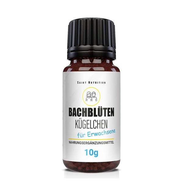 Saint Nutrition® Bachblüten Kügelchen für Erwachsene | sanfte Unterstützung bei Stress 10 g