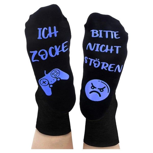 Belillpipi Gaming Socken "Bitte nicht stören, ich zocke" - Lustige