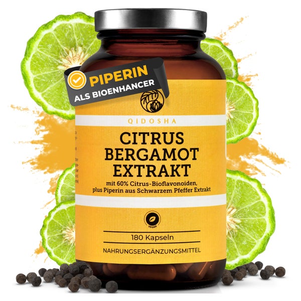QIDOSHA Citrus-Bergamotte-Extrakt mit Piperin 180 St