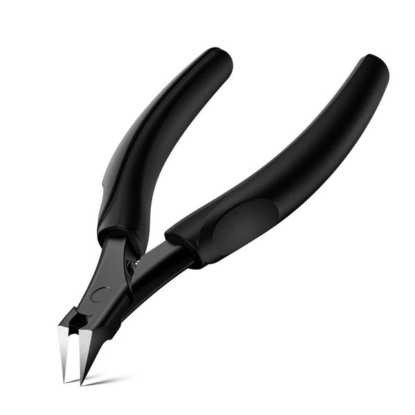 FVION Nagelzange Gerade für Dicke Nägel & Eingewachsene Zehennägel (Schwarz)