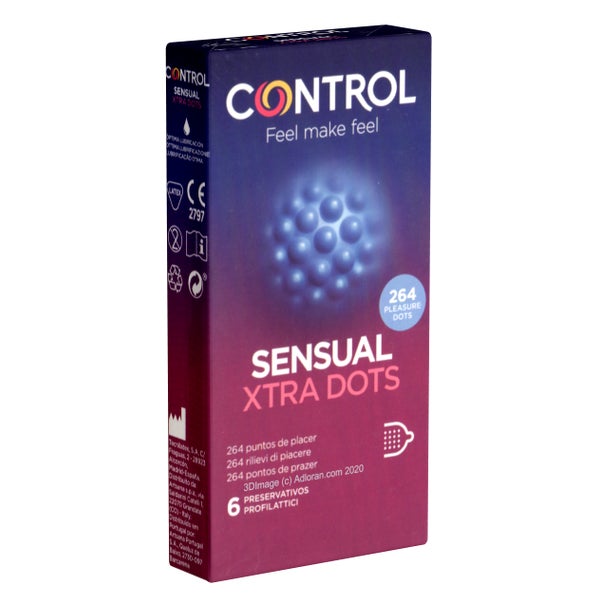 Sensual Xtra Dots – 6 Noppenkondome mit 264 Noppen (6 Kondome) 6 St