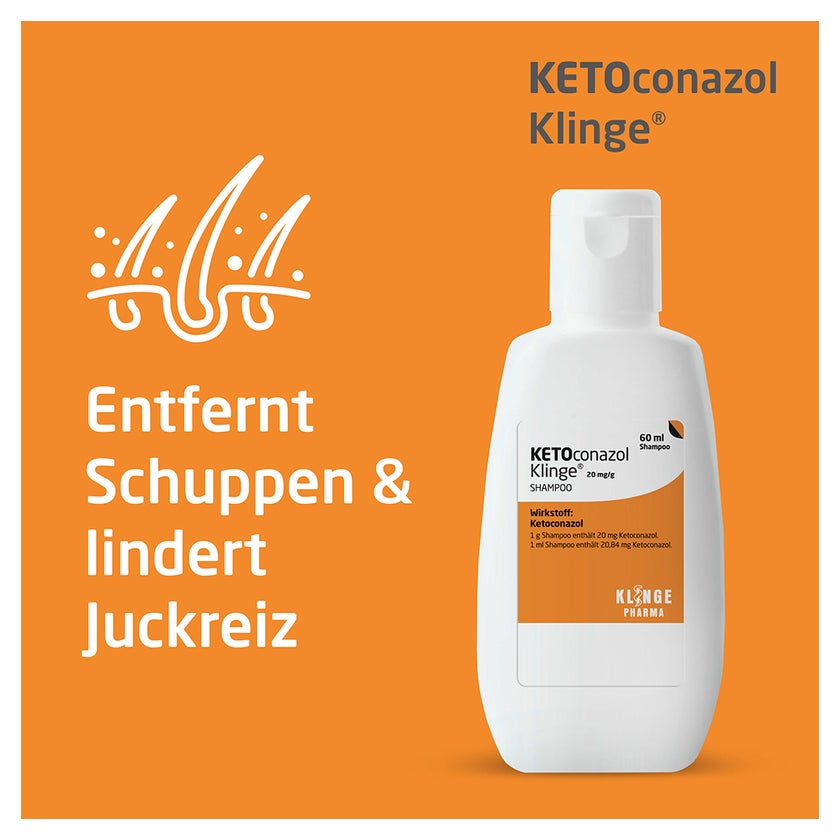 KETOconazol Klinge 20 mg/g Shampoo 60 ml