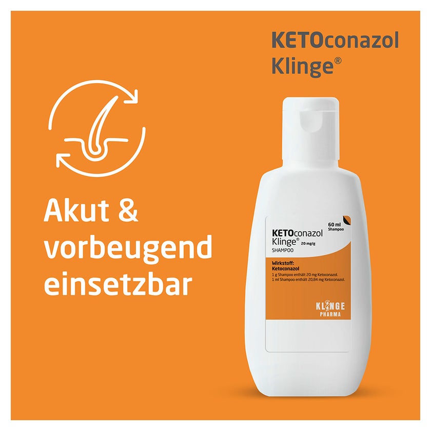 KETOconazol Klinge 20 mg/g Shampoo 60 ml