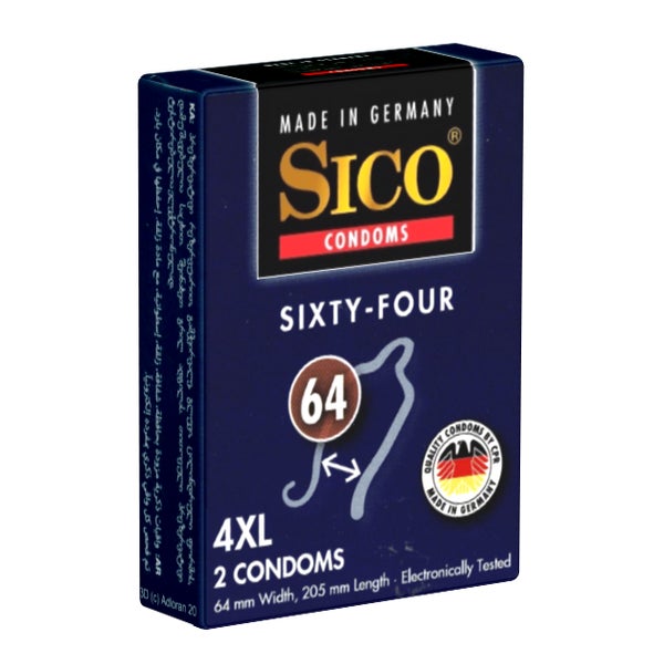 Size «Sixty-Four» Kondome nach Maß, Größe XXXXL (64mm) (2 Kondome) 2 St