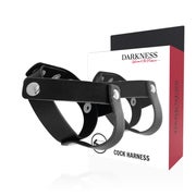 Darkness - Penis- und Hodenring  Verstellbarer Lederring 1 St