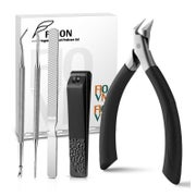 FVION 5-teiliges Pediküre-Set mit Nagelzange, Nagelhautentferner und Feilen