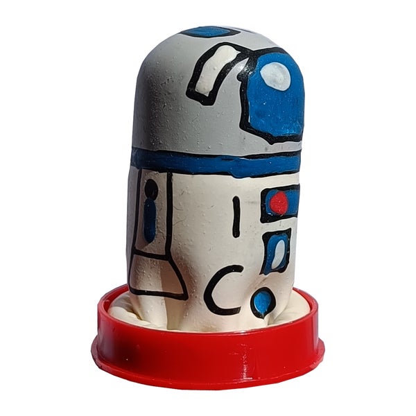 Scherzkondom „Roboter“ – Handbemalt, Geschenk für Technikfan (1 Stück) 1 St