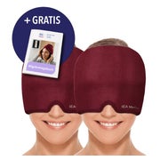Produktabbildung: IEA Medical Migränemaske - dunkelrot - 2er Set 2 St