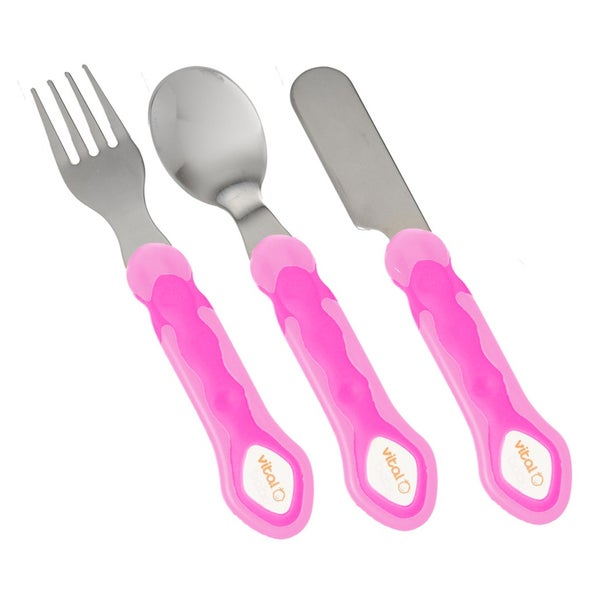 Kinder Besteckset 3-teilig bestehend aus Messer, Gabel und Löffel aus rostfreiem Edelstahl 1 St
