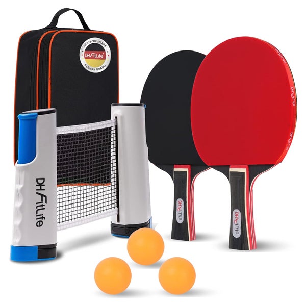 DH FitLife Tischtennisschläger Set für 2 Spieler
