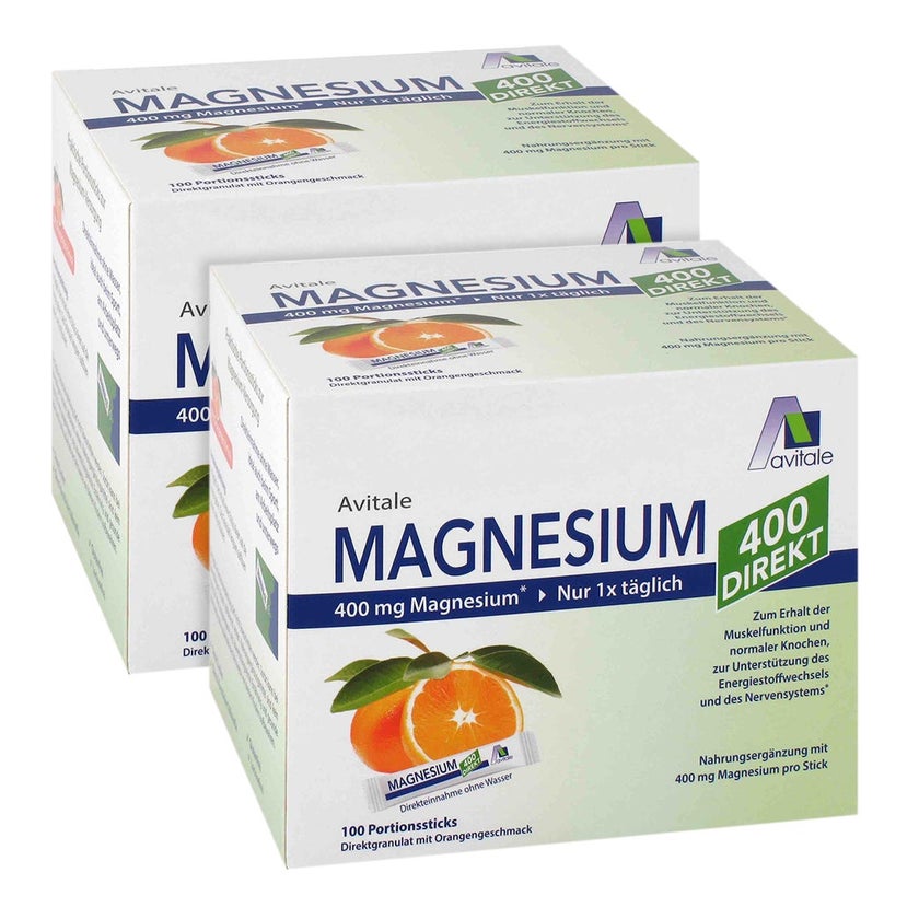 Avitale MAGNESIUM 400 mg DIREKT Doppelpack 2X100X2,1 g